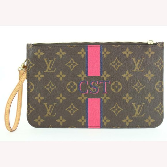 Louis Vuitton Ultra Rare Mon Monogram Neverfull Pochette MM or GM 8lvs111 - Picture 1 of 14
